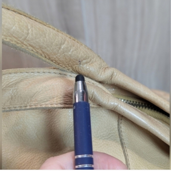 Latico Leather "Martine" Woven Tote Oversized Bag Color Honey - Picture 10 of 15